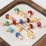 Cute Ins Polka Dot Small Mushroom Lampwork Glass Beads Handmade DIY Bracelet Necklace Jewelry Accessories Material - Image 2