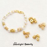 Shajin Hollow Inlaid Pearl Passepartout Wheel Beads Beads Layered Beads Handmade DIY Beaded Bracelet Jewelry Accessories