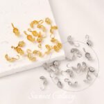 18K gold five-pointed star love shell ending hook bag bean buckle handmade diy string bracelet necklace accessories - Image 10