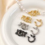 18k gold plating real gold faucet closing connection buckle handmade diy string pearl necklace jewelry accessories materials - Image 5