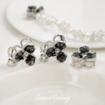 Black Oil Dropping Flower Round Bead Coil Connecting Buckle Handmade DIY Bracelet Necklace Beaded Beaded Accessories Material - Image 4