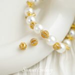 Real Gold Plated Handmade Zircon Fupo Watermelon Ball Beaded DIY Bracelet Necklace Beaded Beaded Earrings Material Accessories - Image 4