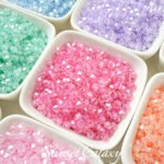 High-Quality Double-Pointed Fire-Polished Rhombus Rice Beads Loose Beads Handmade DIY Bracelet Necklace Pendant Jewelry Accessories Material