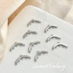 gold plated color retaining bar porous pendant diy handmade beaded material bracelet necklace earrings jewelry accessories - Image 9