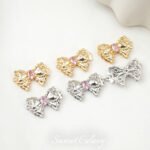 18K Real Gold Plated Bow Inlaid with Zircon French Latch BucKle Connecting BucKle diy Beaded Bracelet NecKlace Jewelry Accessories - Image 4