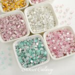 [cat's eye claw drill set] trapezoidal round zirconium claw drill square horse's eye drill cat's eye stone handmade diy beaded material - Image 5