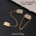 18k full inlaid zircon square safety magnetic absorption tail buckle handmade beaded diy material bracelet necklace jewelry accessories - Image 6