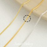 18k gold strong color retention round chain ponytail chain O-shaped chain tail chain handmade diy material bracelet necklace loose chain accessories - Image 7