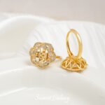 Gold Plated Zirconium Diamond Card 12 Pearl Ring Pendant Dual-use DIY Bracelet Necklace Ornaments Beaded Beads Accessories Material - Image 5