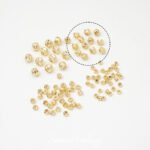 Color-preserving 18K Gold Flower Cross-cut Beaded Melon Pattern Beads Handmade DIY Beaded Bracelet Necklace Earrings Accessories - Image 12