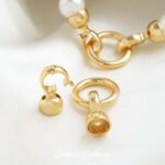 Ring connection buckle bead finish plated real gold handmade DIY bracelet necklace beaded loose beads jewelry accessories material - Image 2