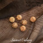 18K Rich Woman Watermelon Ball Cut Out Micro-Paved Zircon Spacer Beads Handmade Beading DIY Material Bracelet Necklace Jewelry Accessories - Image 11