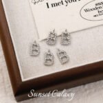 Twist plating real gold 26 English letter pendant handmade diy string bracelet earrings necklace accessories - Image 33