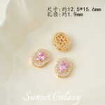 18K Gold-Filled High-Precision Powder Zirconium Porous Spacer Beads Handmade DIY Beaded Crystal Bracelet Bracelet Jewelry Accessories Material - Image 7