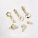 14k18k bag gold color retaining finish connection button handmade diy beaded bracelet necklace jewelry accessories - Image 7
