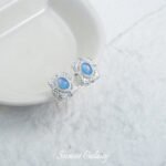 Silver-plated Color-preserving Inlaid Aquamarine Separated Beads diy Handmade Beaded Bracelet Necklace Loose Bead Jewelry Material Accessories - Image 11