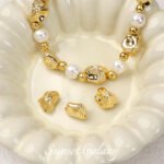 18k gold baroque style irregular shaped stone beads loose beads diy string bracelet necklace jewelry accessories