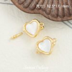 18k gold copper plated love gold abalone shell closing buckle handmade beaded diy material bracelet necklace accessories - Image 6