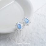 Silver-plated Color-preserving Inlaid Aquamarine Separated Beads diy Handmade Beaded Bracelet Necklace Loose Bead Jewelry Material Accessories - Image 10