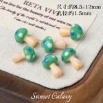 Cute Ins Polka Dot Small Mushroom Lampwork Glass Beads Handmade DIY Bracelet Necklace Jewelry Accessories Material - Image 6