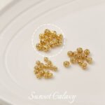 14K18K Electroplated Real Gold Cut Out Hydrangea Spacer Beads Loose Beads Handmade DIY Beaded Bracelet Necklace Jewelry Accessories - Image 8