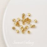 18K Electroplated Real Gold Long Tube Triangle Diamond Cut Angle Straight Tube Bead Handmade DIY Bracelet Necklace Jewelry Accessories - Image 10