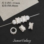 18K Gold-Plated Color-Preserving Micro-Paved Zircon Wheel Beads Spacer Beads Handmade DIY Beaded Bracelet Necklace Jewelry Accessories Material - Image 7