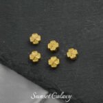 18k gold color five-petal flower four-leaf clover accessories handmade diy beaded material bracelet necklace earring accessories - Image 9