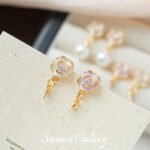 18K Gold-Plated Color-Preserving Tulip Flower Pearl Earrings Handmade DIY Beaded Jewelry Earrings Accessories Materials - Image 5
