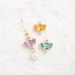 Real Gold Plated Zircon Half Moon Double Hanging Umbrella Beads Handmade DIY Bracelet Necklace Earrings Beaded Jewelry Accessories Material - Image 2