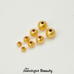 Color preserving sand gold beads beads loose beads round beads handmade DIY beaded bracelet necklace jewelry accessories - Image 2