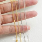 14k gold plated treasure color bag bead bead chain with ball chain loose chain ponytail chain handmade diy beaded bracelet material accessories - Image 3