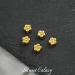 18k gold color five-petal flower four-leaf clover accessories handmade diy beaded material bracelet necklace earring accessories - Image 8