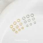 Open ring 18k copper plated real gold high color retention diy handmade bracelet necklace beaded loose beads jewelry material accessories - Image 2