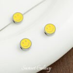 daisy smiley face spacer beads imported stainless steel beads handmade diy beaded material bracelet necklace earring accessories - Image 9