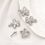 Color-preserving 18K gold-plated flower inlaid with zirconium water drop pin buckle connection buckle diy jewelry beaded bracelet necklace accessories - Image 6