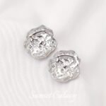 18K Gold-Plated Color-Preserving Pleated Flower Earrings Earrings DIY Earrings Earrings Beaded Pearl Jewelry Accessories Materials - Image 7