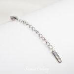 18K Gold Lobster Buckle Bracelet silver Extended Chain Handmade DIY Material Beaded Buckle Head Plus Long Tail Chain Jewelry Accessories - Image 8