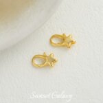 18k electroplated real gold color preserving five-pointed star lobster clasp closure clasp handmade diy beaded material bracelet necklace accessories - Image 6