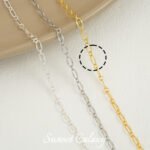 14k18k Real Gold Plated Flat Round Tassel Chain O-Chain Handmade DIY Beaded Accessories Bracelet Necklace Jewelry Material - Image 11