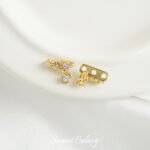 Gold Plated Zirconium Butterfly Three Holes Double Three Row Beads DIY Handmade Beaded Bracelet Necklace Beaded Accessories Material - Image 12