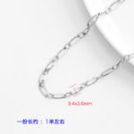 Y2K Bracelet Necklace DIY silver Chain Do Not Fade o-shaped Chain Extension Chain Handmade Beaded Material Jewelry Accessories - Image 7