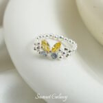 [Colorful Butterfly] Handmade DIY Butterfly Ring Multicolor Beaded Material Package Gold Plated Color Ponyeye Claw Drill - Image 6