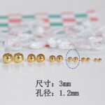 18k gold color gold ball small round bead bag gold spacer DIY jewelry accessories handmade beaded bracelet material - Image 14