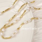 18K Electroplated Real Gold Long Tube Triangle Diamond Cut Angle Straight Tube Bead Handmade DIY Bracelet Necklace Jewelry Accessories - Image 2