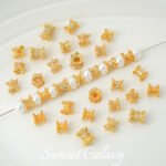 18K Color-Preserving Cut Out Double-Sided Flower Tray Small Waist Spacer Beads Handmade DIY Beaded Bracelet Necklace Jewelry Accessories Material - Image 4