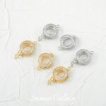 Card 8 Card 10 Zirconium Beads Pearl Bag Bead Buckle Bead Buckle Handmade DIY Beaded Material Bracelet Necklace Accessories - Image 5