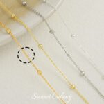 14k gold plated treasure color bag bead bead chain with ball chain loose chain ponytail chain handmade diy beaded bracelet material accessories - Image 14