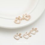 Real Gold Plated Zirconium Christmas Stockings Pendant Beads Handmade DIY Bracelet Necklace Pearl Earrings Jewelry Accessories Material