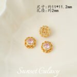 18K Gold-Filled High-Precision Powder Zirconium Porous Spacer Beads Handmade DIY Beaded Crystal Bracelet Bracelet Jewelry Accessories Material - Image 18